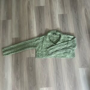 Cropped green sweater
